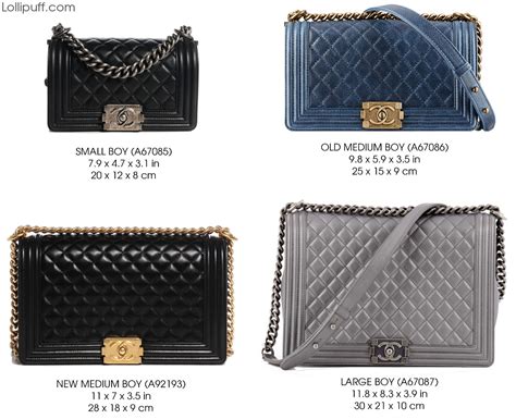 chanel boy sizes comparison|chanel le boy price.